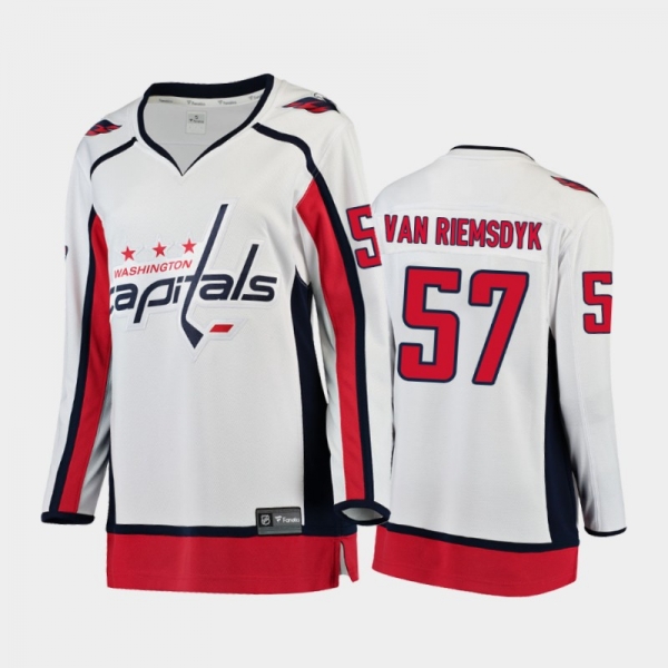 Women's 2020-21 Washington Capitals Trevor van Riemsdyk #57 Away Breakaway Player Jersey - White