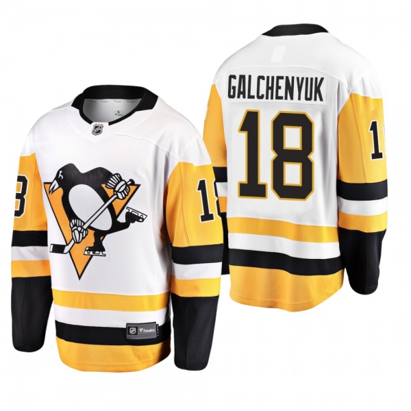 Pittsburgh Penguins Alex Galchenyuk #18 Away White Jersey