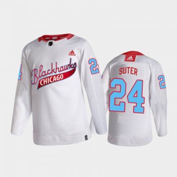 Men's Chicago Blackhawks Pius Suter #24 One Community Night White Jersey