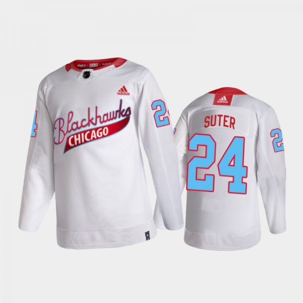 Men's Chicago Blackhawks Pius Suter #24 One Community Night White Jersey