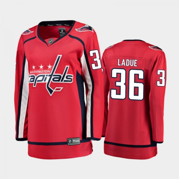 Women's 2020-21 Washington Capitals Paul LaDue #36 Home Breakaway Player Jersey - Red