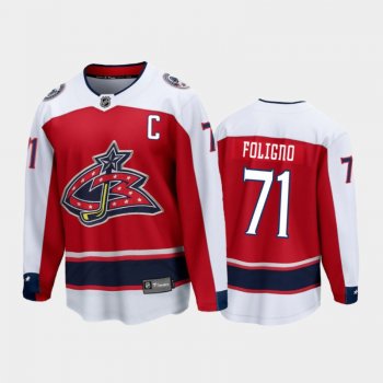 Men's Columbus Blue Jackets Nick Foligno #71 Special Edition Red 2021 Breakaway Jersey