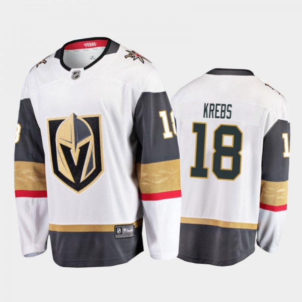 Men's Vegas Golden Knights Peyton Krebs #18 Away White 2021 Jersey