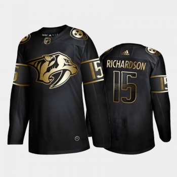 Nashville Predators Brad Richardson #15 Authentic Player Golden Edition Black Jersey