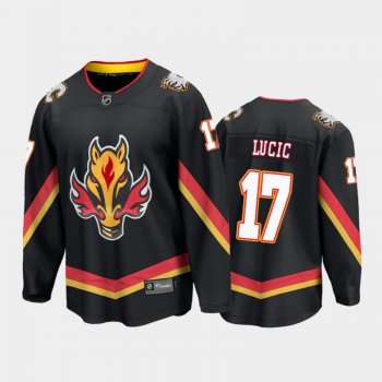 Men's Calgary Flames Milan Lucic #17 Special Edition Black 2021 Breakaway Jersey