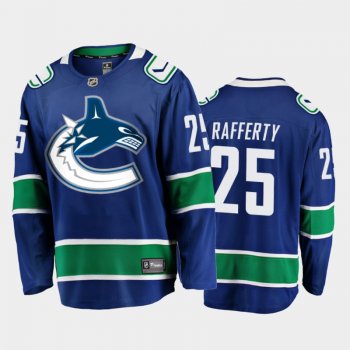 Men's Vancouver Canucks Brogan Rafferty #25 Home Blue 2020-21 Breakaway Player Jersey