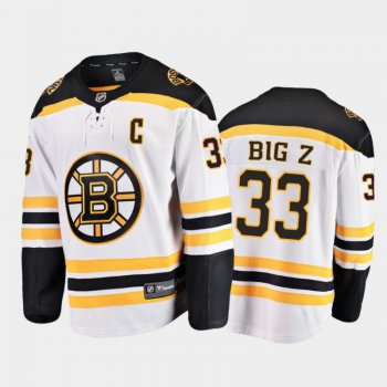 Boston Bruins Zdeno Chara #33 Nickname White Away Breakaway Big Z Jersey