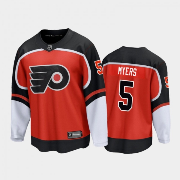 Men's Philadelphia Flyers Philippe Myers #5 Special Edition Orange 2021 Jersey