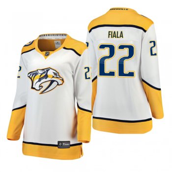 Women's Kevin Fiala #22 Nashville Predators Away Breakaway Player White Bargain Jersey