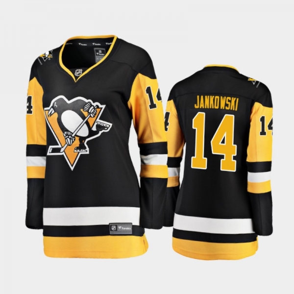 Women's 2020-21 Pittsburgh Penguins Mark Jankowski #14 Home Breakaway Player Jersey - Black