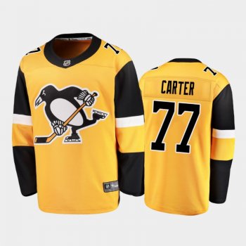 Men's Pittsburgh Penguins Jeff Carter #77 Alternate Gold 2021 Jersey