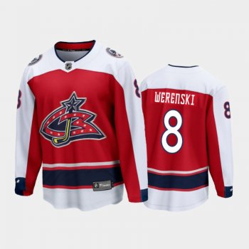 Men's Columbus Blue Jackets Zach Werenski #8 Special Edition Red 2021 Breakaway Jersey