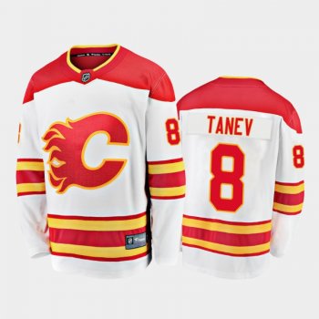 Calgary Flames Chris Tanev #8 Away White 2020-21 Breakaway Player Jersey