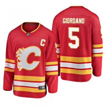 Youth Calgary Flames Mark Giordano #5 2019 Alternate Cheap Breakaway Player Jersey - Red