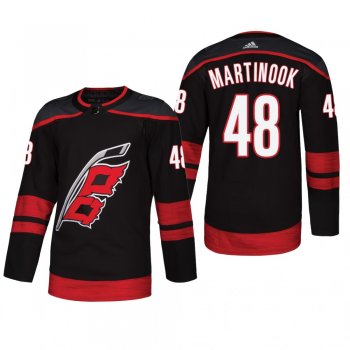 Men's Carolina Hurricanes Jordan Martinook #48 2018 Alternate Reasonable Authentic Jersey - Black