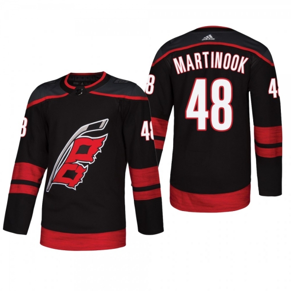 Men's Carolina Hurricanes Jordan Martinook #48 2018 Alternate Reasonable Authentic Jersey - Black