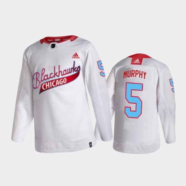 Men's Chicago Blackhawks Connor Murphy #5 One Community Night White Jersey