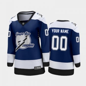 Women's 2021 Tampa Bay Lightning Custom #00 Special Edition Jersey - Blue