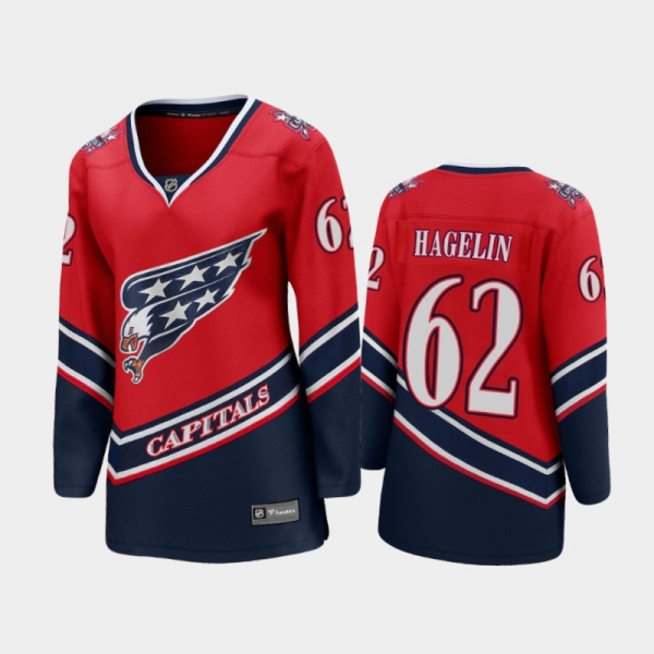 Women's 2021 Washington Capitals Carl Hagelin #62 Special Edition Jersey - Red