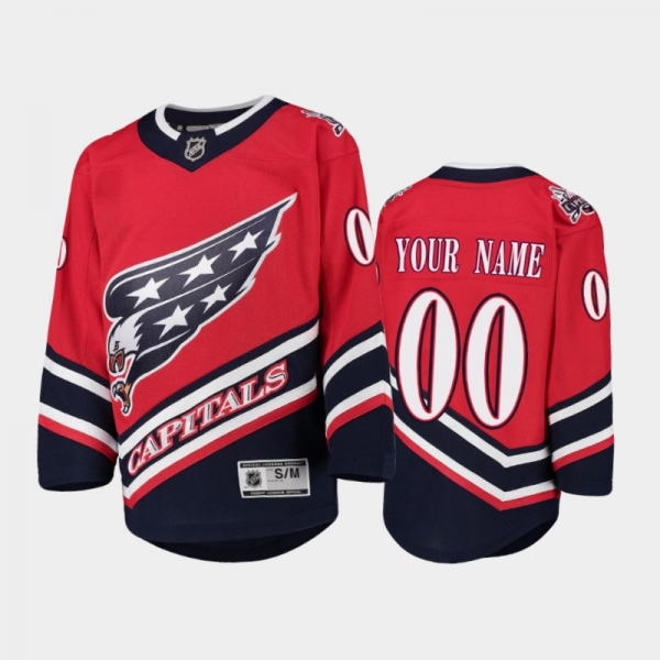 Youth Washington Capitals Custom #00 Special Edition 2021 Red Jersey