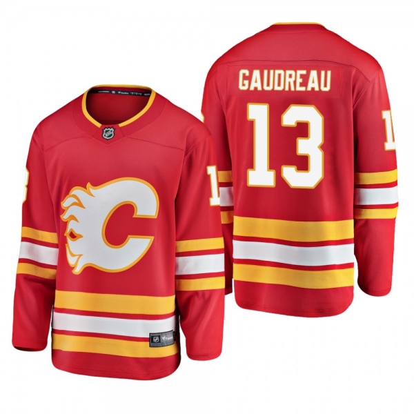 Youth Calgary Flames Johnny Gaudreau #13 2019 Alternate Cheap Breakaway Player Jersey - Red