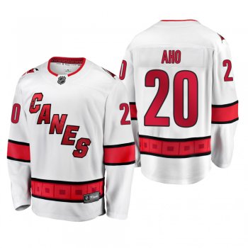 Carolina Hurricanes Sebastian Aho #20 Away White 2019-20 Breakaway Player Jersey