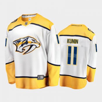 Nashville Predators Luke Kunin #11 Away White 2020-21 Breakaway Player Jersey