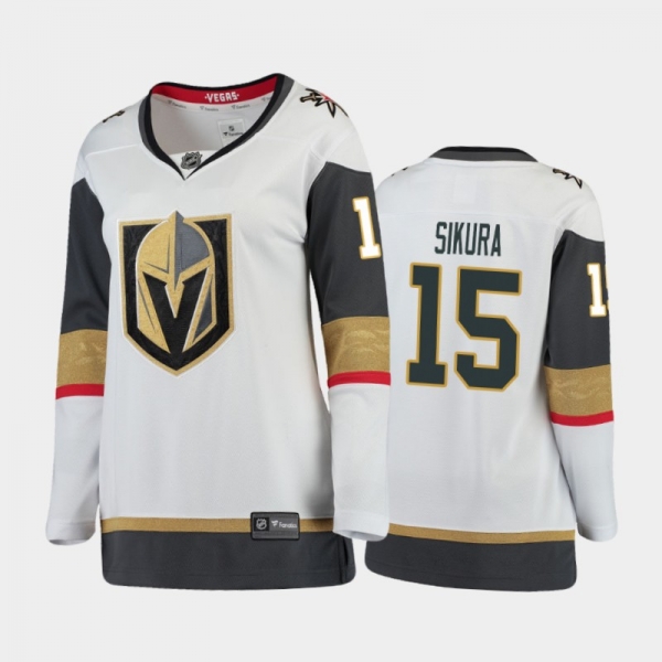 Women's 2021 Vegas Golden Knights Dylan Sikura #15 Away Jersey - White