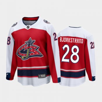 Men's Columbus Blue Jackets Oliver Bjorkstrand #28 Special Edition Red 2021 Breakaway Jersey