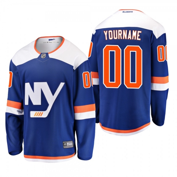 Youth New York Islanders Custom #00 2019 Alternate Cheap Breakaway Player Jersey - Blue