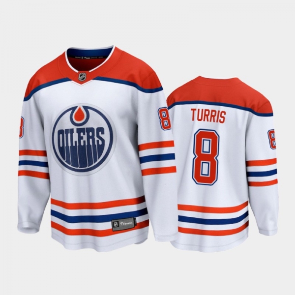 Men's Edmonton Oilers Kyle Turris #8 Special Edition White 2021 Jersey