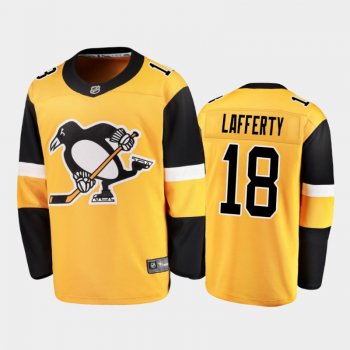 Pittsburgh Penguins Sam Lafferty #18 Alternate Yellow 2020-21 Breakaway Player Jersey