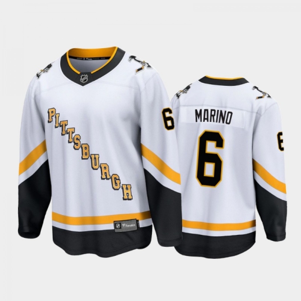 Men's Pittsburgh Penguins John Marino #6 Special Edition White 2021 Jersey