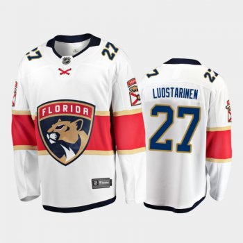 Men's Florida Panthers Eetu Luostarinen #27 Away White 2020-21 Breakaway Player Jersey