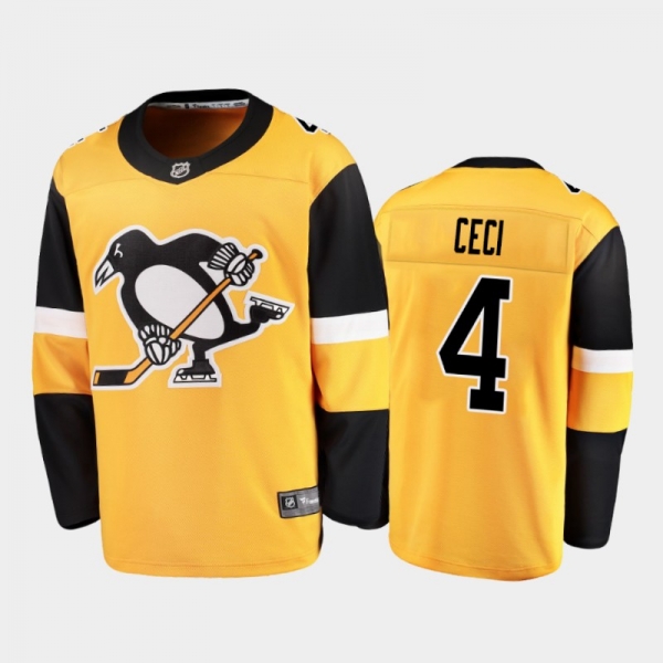 Pittsburgh Penguins Cody Ceci #4 Alternate Yellow 2020-21 Breakaway Player Jersey