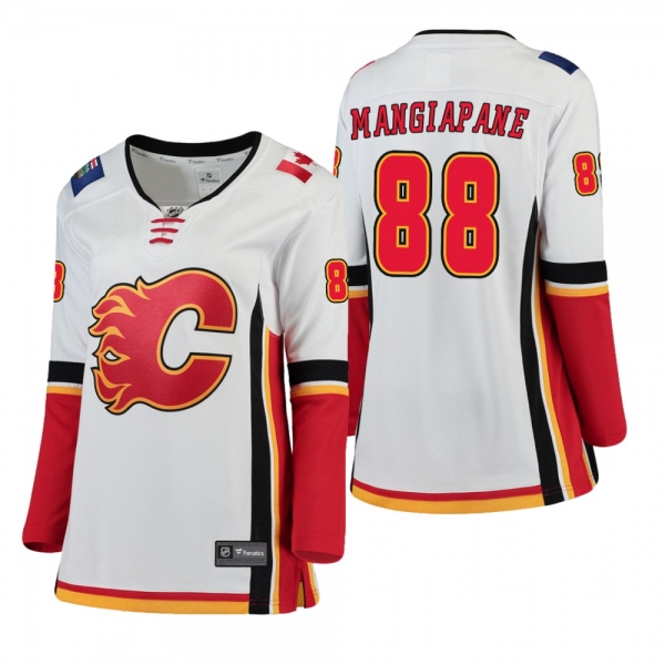 Women's Andrew Mangiapane #88 Calgary Flames Away Breakaway Player White Bargain Jersey