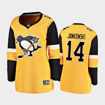 Women's 2020-21 Pittsburgh Penguins Mark Jankowski #14 Alternate Breakaway Player Jersey - Gold