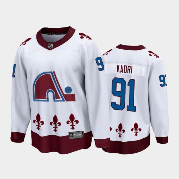 Men's Colorado Avalanche Nazem Kadri #91 Special Edition White 2021 Breakaway Jersey