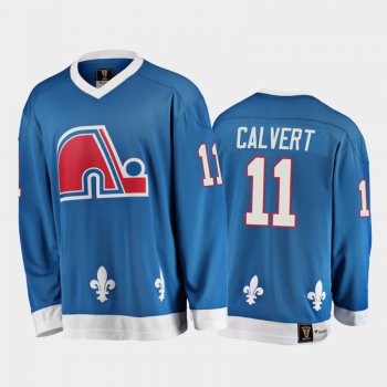 Matt Calvert #11 Quebec Nordiques Heritage Vintage Blue 25th Season Jersey