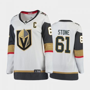 Women Vegas Golden Knights Mark Stone #61 Away 2021 Captain Jersey - White