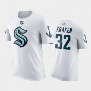 Men's Seattle Kraken #32 The Eye of the Beast 2021-22 White 32nd Club T-Shirt