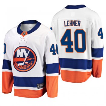 Men's New York Islanders Robin Lehner #40 Away White Breakaway Player Cheap Jersey