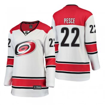 Women's Brett Pesce Hurricanes Away White Breakaway Player Jersey Low-Priced