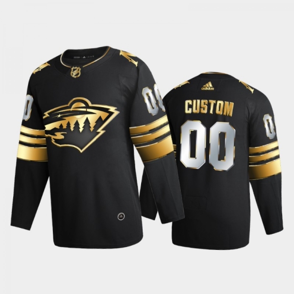 Minnesota Wild Custom #00 2020-21 Golden Edition Black Limited Authentic Jersey