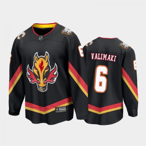 Men's Calgary Flames Juuso Valimaki #6 Special Edition Black 2021 Breakaway Jersey