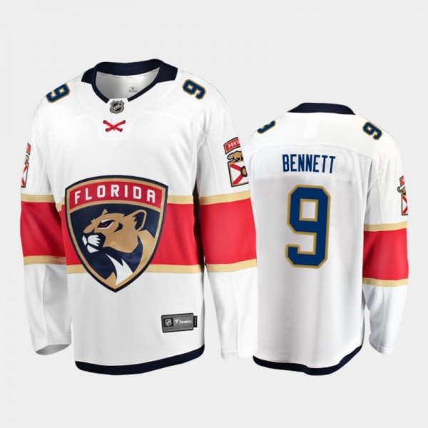 Men's Florida Panthers Sam Bennett #9 Away White 2021 Jersey