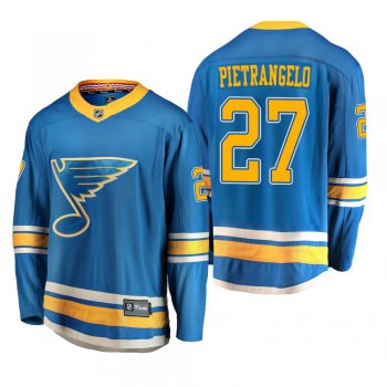 Men's St. Louis Blues Alex Pietrangelo #27 2018-19 Alternate Reasonable Breakaway Jersey - Blue