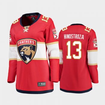 Women's 2020-21 Florida Panthers Vinnie Hinostroza #13 Home Breakaway Player Jersey - Red