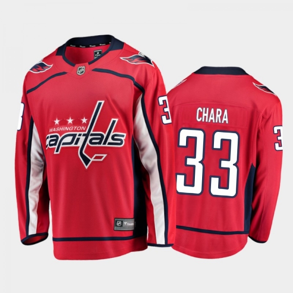 Men's Washington Capitals Zdeno Chara #33 Home Red 2020-21 Breakaway Player Jersey