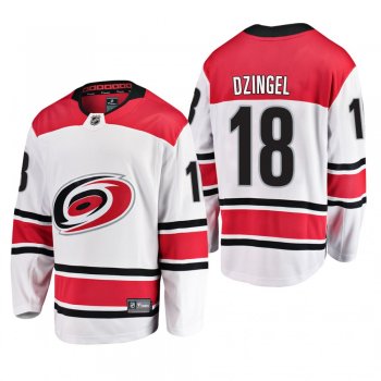 Carolina Hurricanes Ryan Dzingel #18 Away Breakaway Player White Jersey